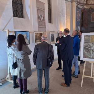 Ausstellungseröffnung in der Burgkirche ©Landkreis Saalekreis